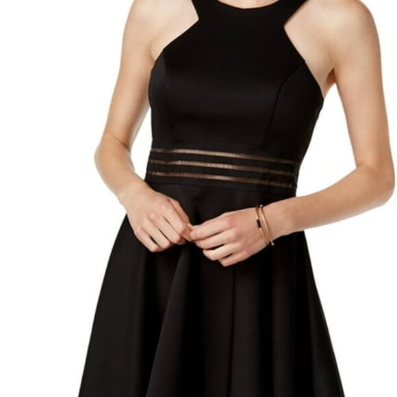 City Studio Black Fit & Flare Dress - Juniors Cocktail Dress - size 11 - Picture 1 of 11